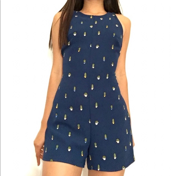 zara blue playsuit